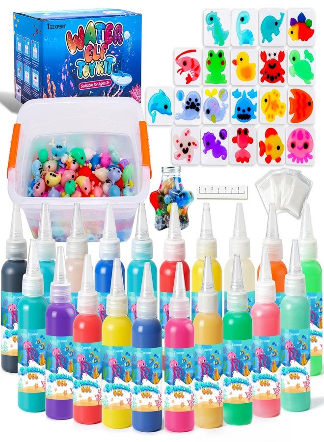 Teexpert Magic Water Elf Toy Kit - Aqua Fairy DIY Squishy Maker Craft Kit for Kids, Boys and Girls, 20 Magic Colors and Molds, Creative Arts and Crafts Gift for Christmas, Birthday, Ages 3+ - Image 1